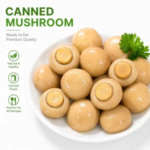 Whole Canned Champignon Mushrooms in Brine