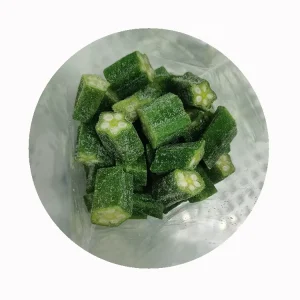 XMSD Greenhouse IQF Frozen Okra From Fujian China with IQF Storage Sharp Dragon Brand Grade a HACCP Certified 10KG CTN