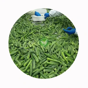 XMSD Premium IQF Frozen Okra Sprout Organic Greenhouse Whole HACCP BRC Certified 10kg Bulk Packing OEM