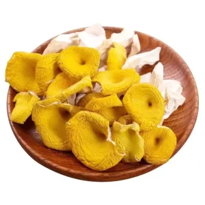 Yellow Dried Chanterelle Mushroom Edible Dehydrated Yunnan Organic Cantharellus Cibarius Ji You Jun